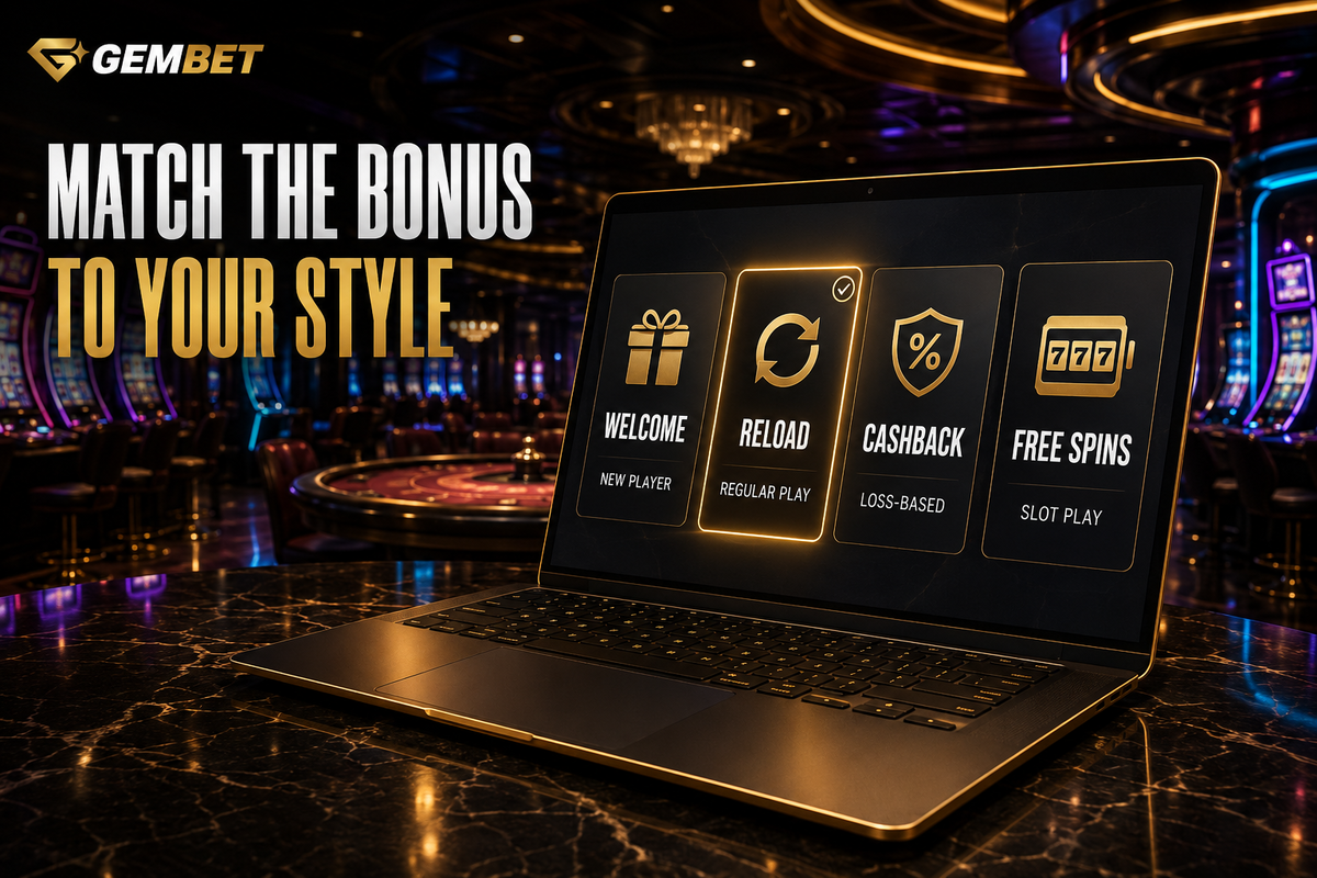 Casino bonus for different Gembet playing styles