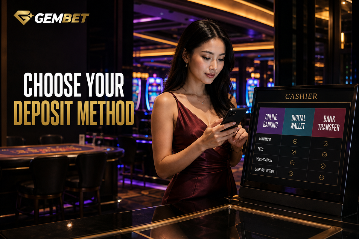Deposit method guide for Gembet Casino Singapore