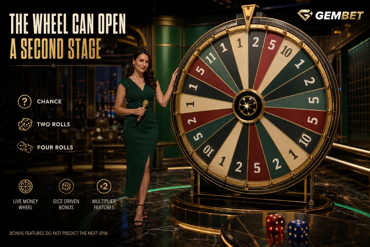 Monopoly Live casino concept with a large live money wheel and dice-driven bonus features